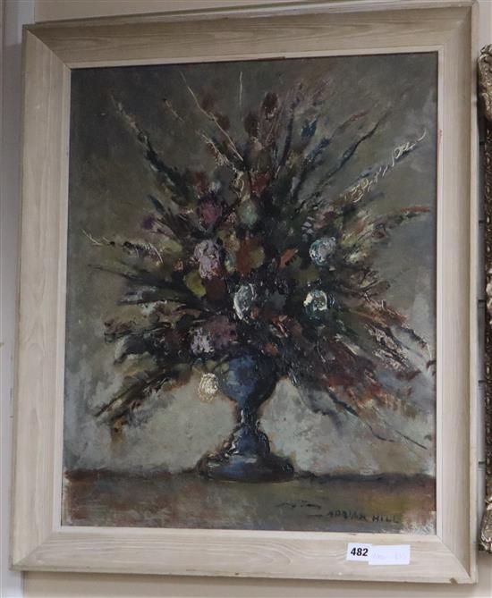 Adrian Hill (1895-1977) Still life of flowers in a vase 60 x 50cm.